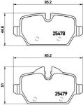 BREMBO КОМПЛЕКТ ТОРМОЗНЫХ КОЛОДОК, ДИСКОВЫЙ ТОРМОЗ (P 06 080)