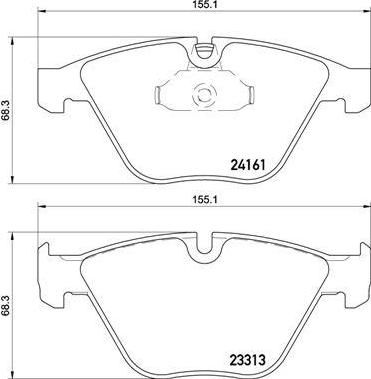 Brembo P 06 081 Колодки тормозные E60/E61/E65 передние