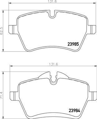 Brembo P 06 086 комплект тормозных колодок, дисковый тормоз на MINI MINI PACEMAN (R61)