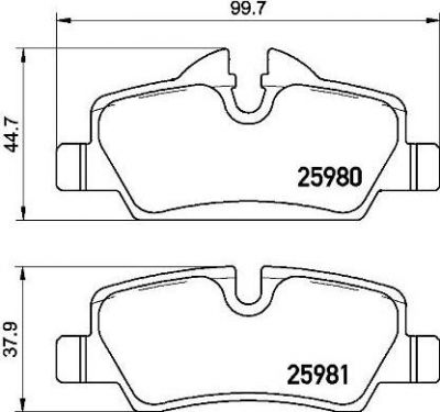 Brembo P 06 090 комплект тормозных колодок, дисковый тормоз на MINI MINI (F56)