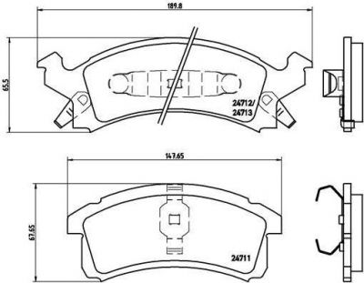 Brembo P 07 004 комплект тормозных колодок, дисковый тормоз на CHEVROLET CAVALIER седан