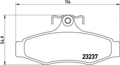 Brembo P 15 005 комплект тормозных колодок, дисковый тормоз на SSANGYONG KORANDO (KJ)