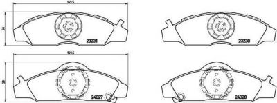 Brembo P 15 008 комплект тормозных колодок, дисковый тормоз на SSANGYONG KORANDO (KJ)