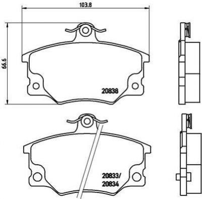 BREMBO КОМПЛЕКТ ТОРМОЗНЫХ КОЛОДОК, ДИСКОВЫЙ ТОРМОЗ (P 23 017)