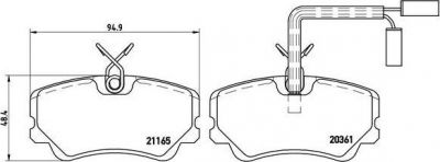 Brembo P 23 035 комплект тормозных колодок, дисковый тормоз на ALFA ROMEO 33 (905)