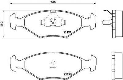 Brembo P 23 040 комплект тормозных колодок, дисковый тормоз на FIAT ELBA (146_)