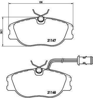 Brembo P 23 041 комплект тормозных колодок, дисковый тормоз на FIAT CROMA (154)