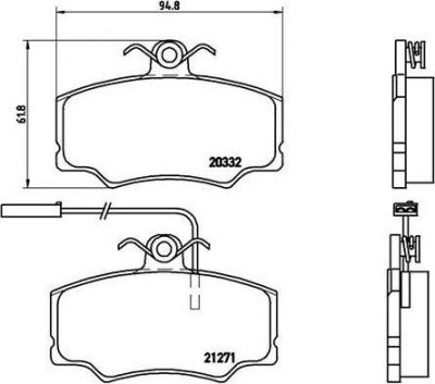 Brembo P 23 048 комплект тормозных колодок, дисковый тормоз на ALFA ROMEO 33 (905)