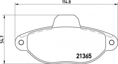 Brembo P 23 054 комплект тормозных колодок, дисковый тормоз на FIAT CINQUECENTO (170)