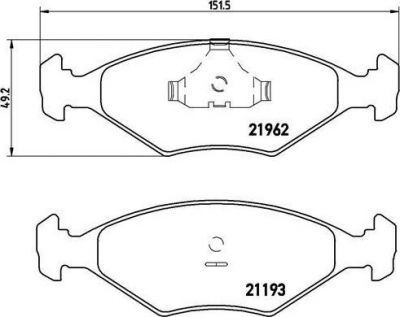 Brembo P 23 055 комплект тормозных колодок, дисковый тормоз на FIAT FIORINO фургон (146)