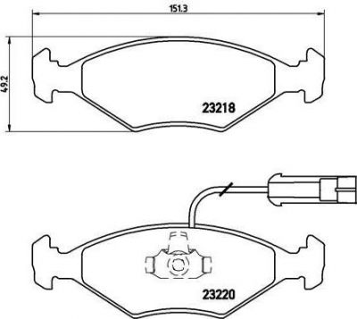 Brembo P 23 056 комплект тормозных колодок, дисковый тормоз на FIAT PALIO Weekend (178DX)