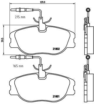 Brembo P 23 061 комплект тормозных колодок, дисковый тормоз на PEUGEOT EXPERT фургон (222)