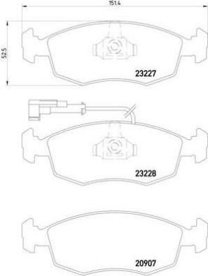 Brembo P 23 076 комплект тормозных колодок, дисковый тормоз на FIAT PALIO Weekend (178DX)