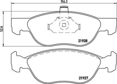 Brembo P 23 081 комплект тормозных колодок, дисковый тормоз на FIAT PUNTO (188)