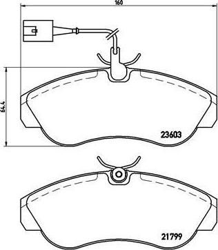 Brembo P 23 084 комплект тормозных колодок, дисковый тормоз на PEUGEOT BOXER автобус (230P)