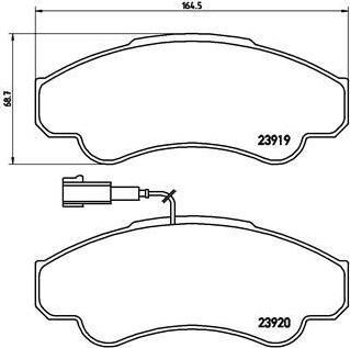 BREMBO Колодки передние FIAT Ducato/CITROEN Jumper (77364859, P 23 092)