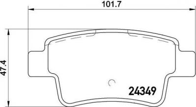 Brembo P 23 104 комплект тормозных колодок, дисковый тормоз на FIAT PUNTO EVO (199)