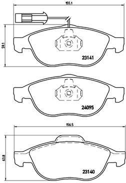Brembo P 23 114 комплект тормозных колодок, дисковый тормоз на ALFA ROMEO 156 (932)