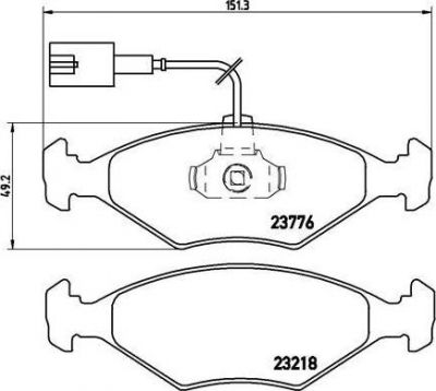 Brembo P 23 122 комплект тормозных колодок, дисковый тормоз на FIAT ALBEA (178_)