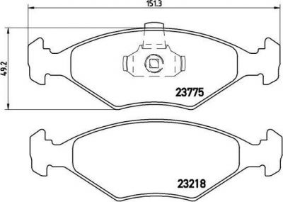 Brembo P 23 123 комплект тормозных колодок, дисковый тормоз на FIAT ALBEA (178_)