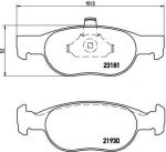 Brembo P 23 125 комплект тормозных колодок, дисковый тормоз на FIAT PUNTO (188)