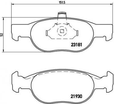 Brembo P 23 125 комплект тормозных колодок, дисковый тормоз на FIAT PUNTO (188)