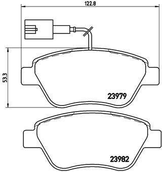 Brembo P 23 140 комплект тормозных колодок, дисковый тормоз на FIAT FIORINO фургон/универсал (225)