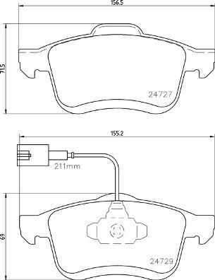 Brembo P 23 163 комплект тормозных колодок, дисковый тормоз на FIAT DOBLO фургон/универсал (263)