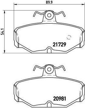 Brembo P 24 021 комплект тормозных колодок, дисковый тормоз на FORD SCORPIO I (GAE, GGE)