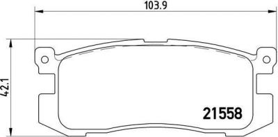 Brembo P 24 025 комплект тормозных колодок, дисковый тормоз на MAZDA 626 III Station Wagon (GV)