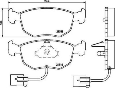 Brembo P 24 035 комплект тормозных колодок, дисковый тормоз на FORD SCORPIO I (GAE, GGE)