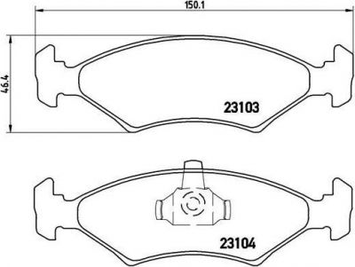 Brembo P 24 043 комплект тормозных колодок, дисковый тормоз на FORD ESCORT III (GAA)