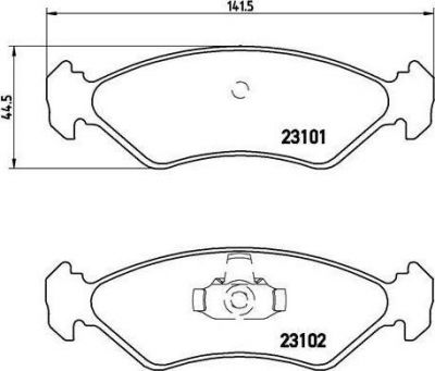 Brembo P 24 044 комплект тормозных колодок, дисковый тормоз на FORD FIESTA фургон (FVD)