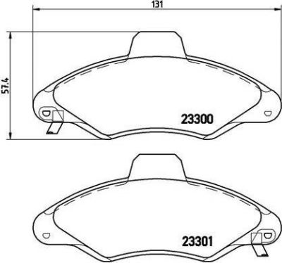 Brembo P 24 045 комплект тормозных колодок, дисковый тормоз на FORD ESCORT VII седан (GAL, AFL)