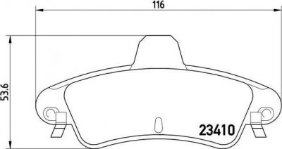 Brembo P 24 070 комплект тормозных колодок, дисковый тормоз на FORD MONDEO I (GBP)