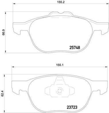 Brembo P 24 158 комплект тормозных колодок, дисковый тормоз на FORD TOURNEO CONNECT / GRAND TOURNEO CONNECT Kombi