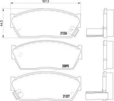 Brembo P 28 004 комплект тормозных колодок, дисковый тормоз на HONDA CIVIC III Hatchback (AL, AJ, AG, AH)