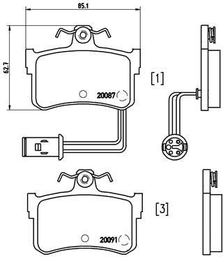 Brembo P 28 015 комплект тормозных колодок, дисковый тормоз на ROVER 800 (XS)