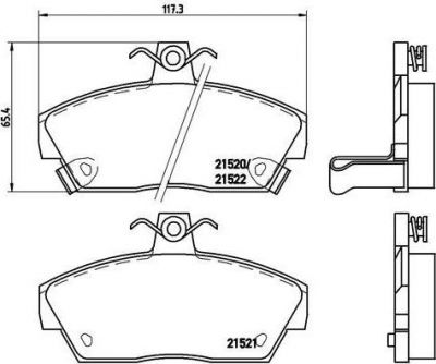 Brembo P 28 019 комплект тормозных колодок, дисковый тормоз на ROVER CABRIOLET (XW)
