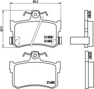 Brembo P 28 027 комплект тормозных колодок, дисковый тормоз на ROVER 800 (XS)