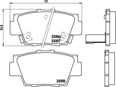 Brembo P 28 040 комплект тормозных колодок, дисковый тормоз на HONDA NSX купе (NA)