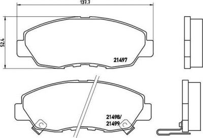 Brembo P 28 042 комплект тормозных колодок, дисковый тормоз на HONDA ACCORD IV (CB)