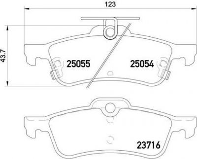 Brembo P 28 070 комплект тормозных колодок, дисковый тормоз на HONDA CIVIC IX (FK)