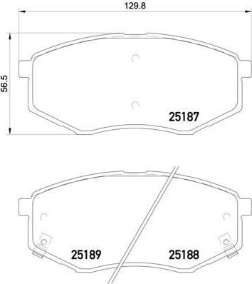 Brembo P 30 055 комплект тормозных колодок, дисковый тормоз на HYUNDAI ix20 (JC)