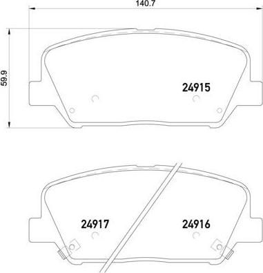 Brembo P 30 065 Колодки тормозные HYUNDAI i30/ELANTRA 11-/CEED R16 12- передние