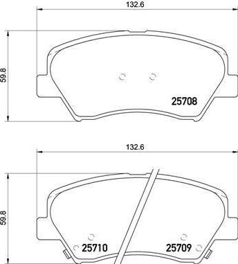 Brembo P 30 073 комплект тормозных колодок, дисковый тормоз на HYUNDAI i30 (GD)