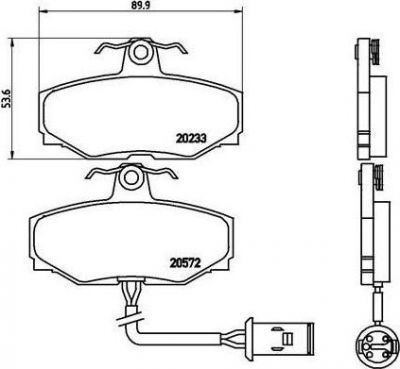 Brembo P 36 006 комплект тормозных колодок, дисковый тормоз на JAGUAR XJ купе