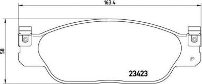 Brembo P 36 012 комплект тормозных колодок, дисковый тормоз на LINCOLN LS