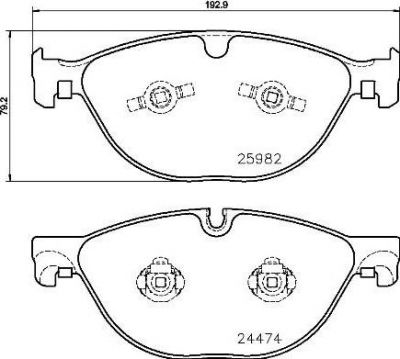 Brembo P 36 029 комплект тормозных колодок, дисковый тормоз на JAGUAR F-TYPE кабрио (QQ6_)