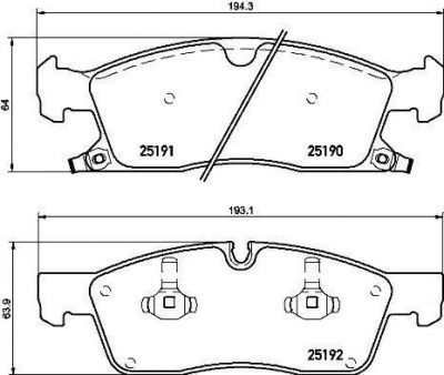 Brembo P 37 015 комплект тормозных колодок, дисковый тормоз на JEEP GRAND CHEROKEE IV (WK, WK2)